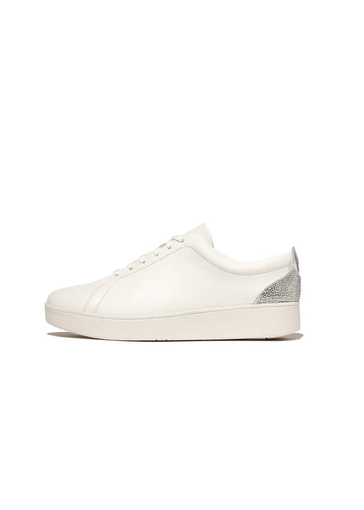 Fitflop - Rally Crystal-Backtab Leather Sneakers