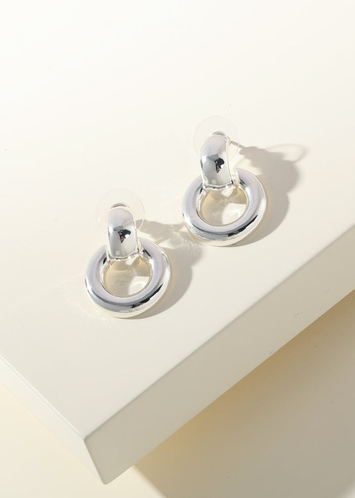 Merx - Round Drop Link Earrings