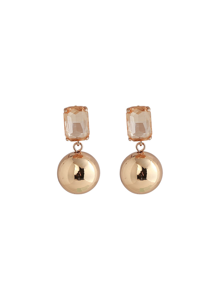 Merx - Champagne Crystal Drop Earrings