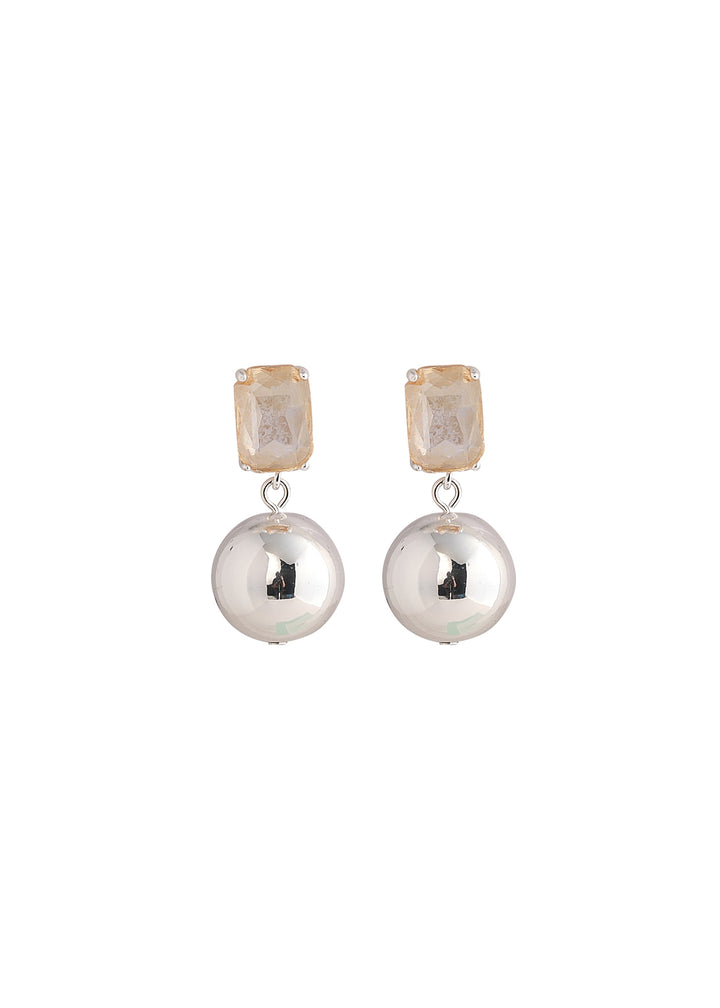 Merx - Champagne Crystal Drop Earrings