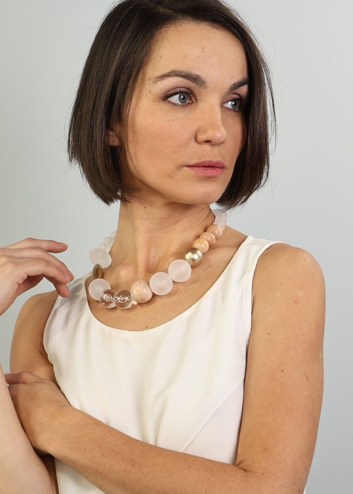 Merx - Wooden Multi Bead Necklace