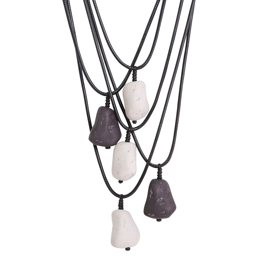 Merx - Multi Tier Stone Drop Necklace