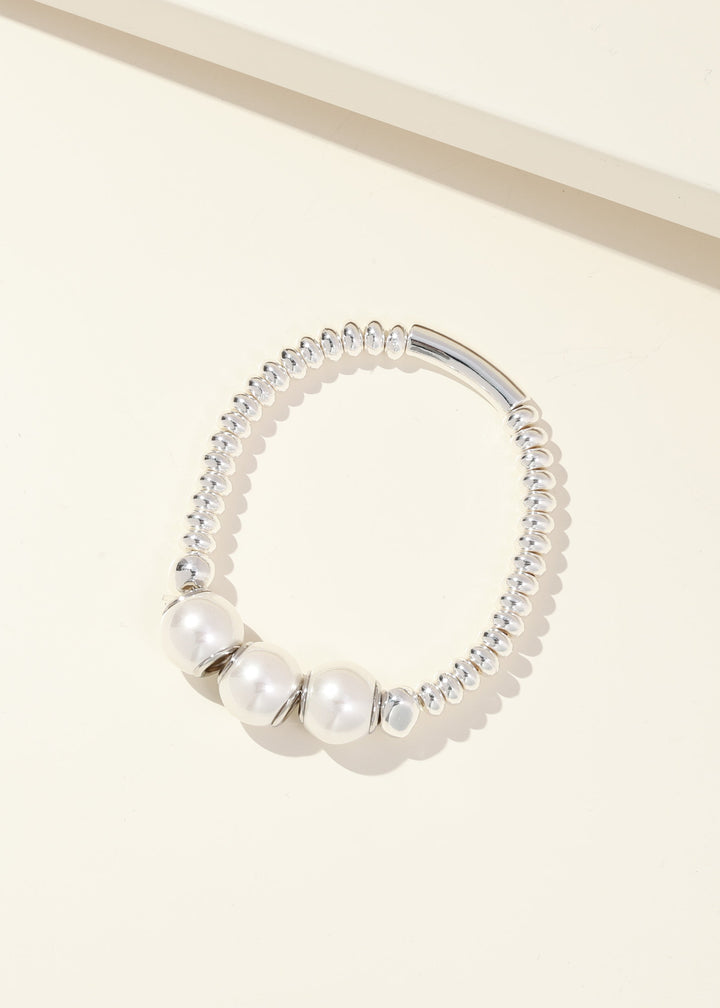 Merx - Glass Pearl Stretch Bracelet