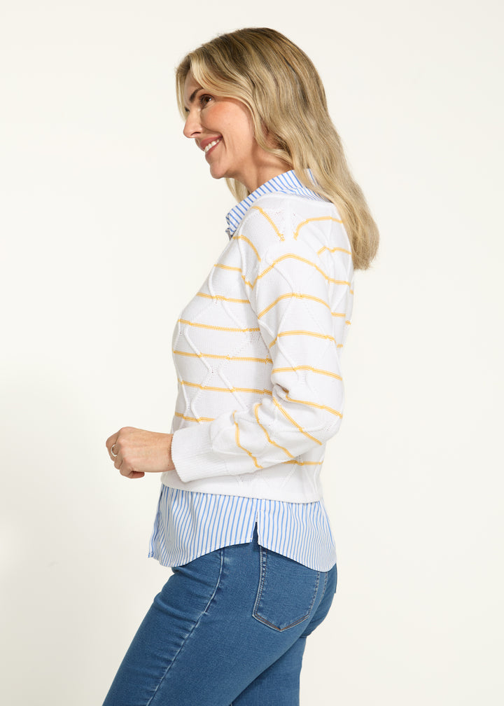 French Dressing Jeans - Mixed Media Sweater