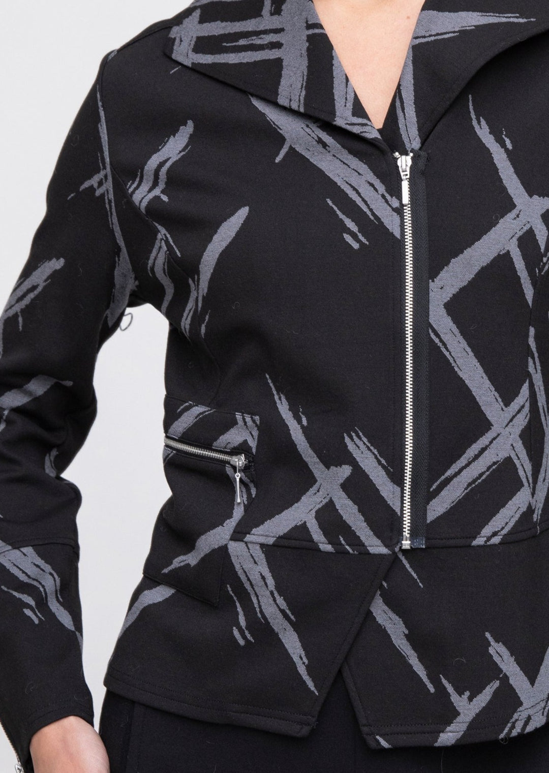 Liv - Moto Zipper Jacket Jacquard