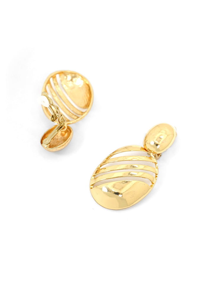 CCB - Gold Drop Clip On Earrings