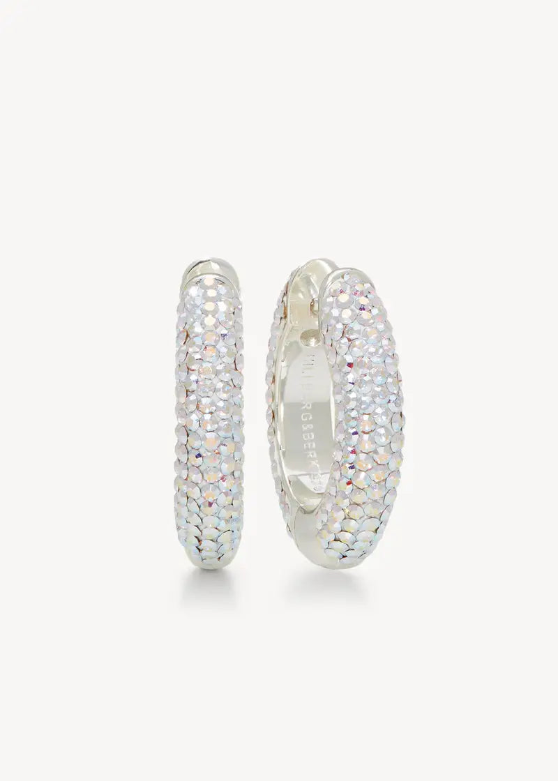 Hilberg & Berk - Medium Sparkle Hoop Earrings