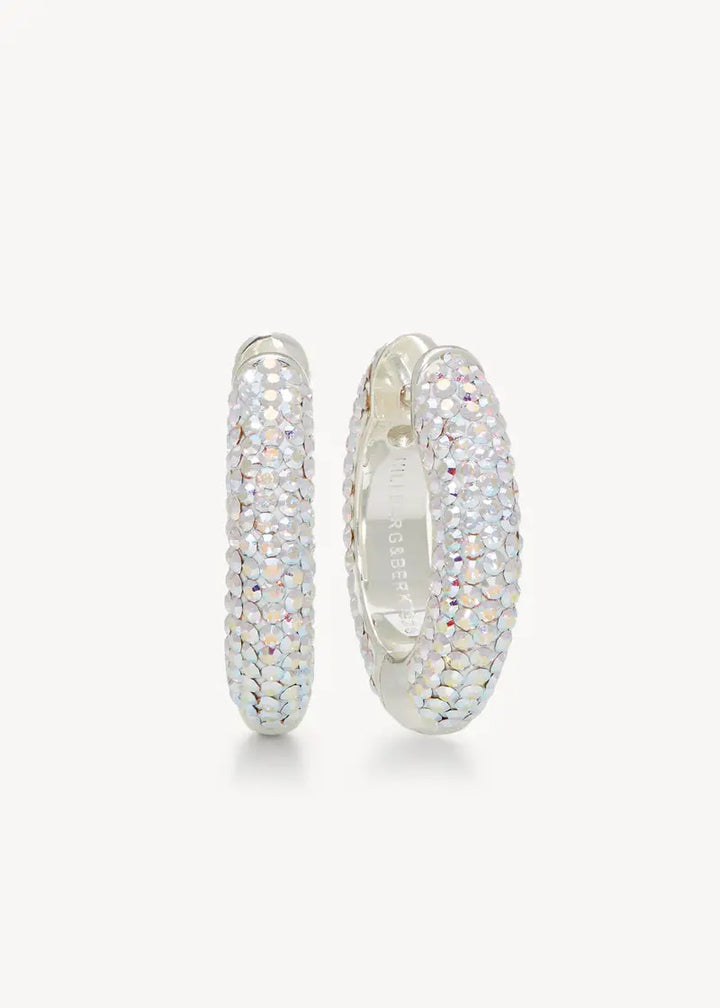 Hilberg & Berk - Medium Sparkle Hoop Earrings