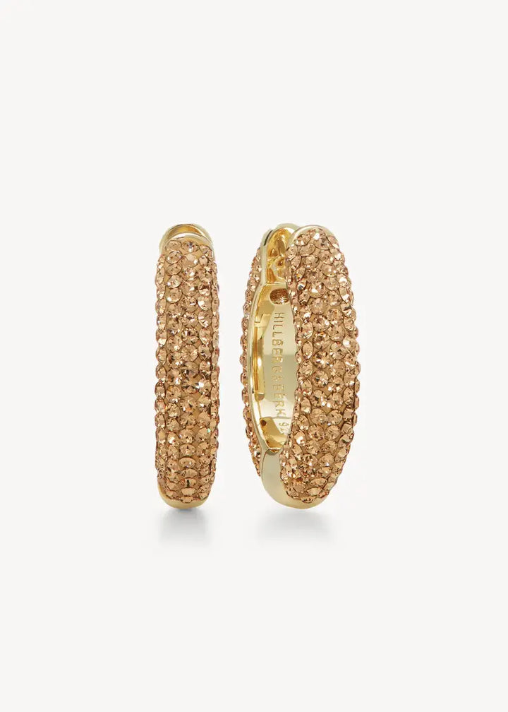 Hilberg & Berk - Medium Sparkle Hoop Earrings