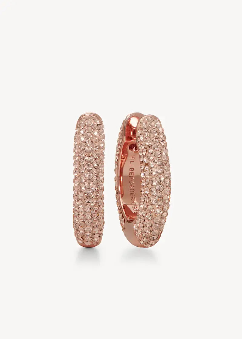 Hilberg & Berk - Medium Sparkle Hoop Earrings