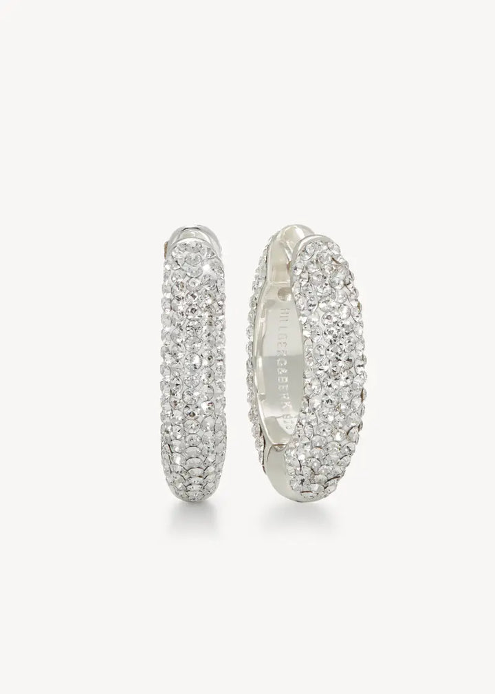 Hilberg & Berk - Medium Sparkle Hoop Earrings