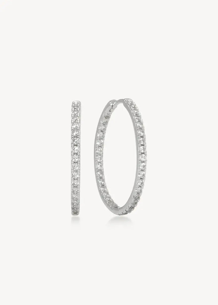 Hilberg & Berk - Medium Pavé Hoop Earrings