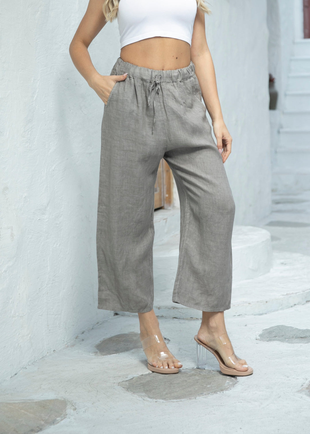 Orange - Anita's Relaxed Linen Pant