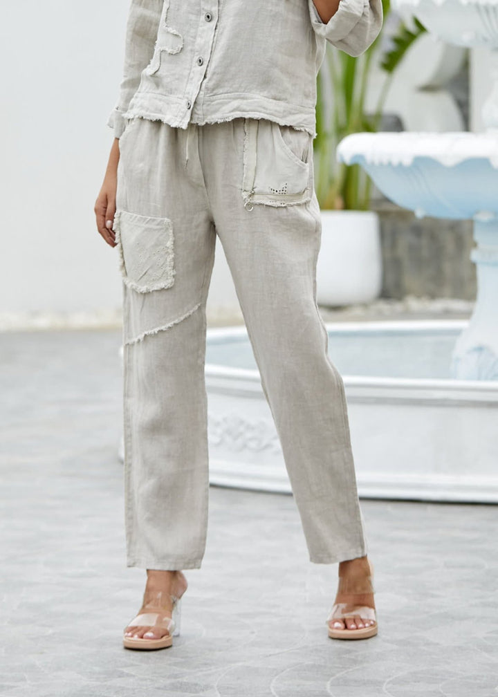 Orange - Elettra's Linen Pant