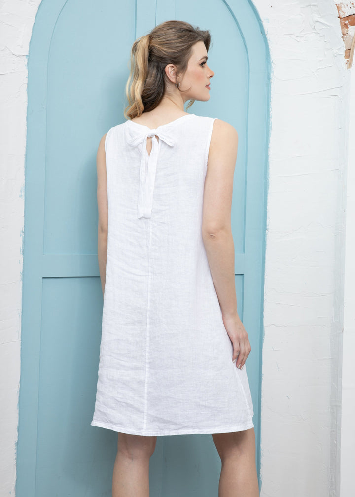 Orange - Sunlit Linen Dress