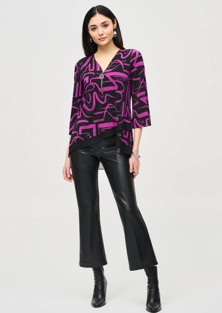 Joseph Ribkoff - Abstract Print Flared Top