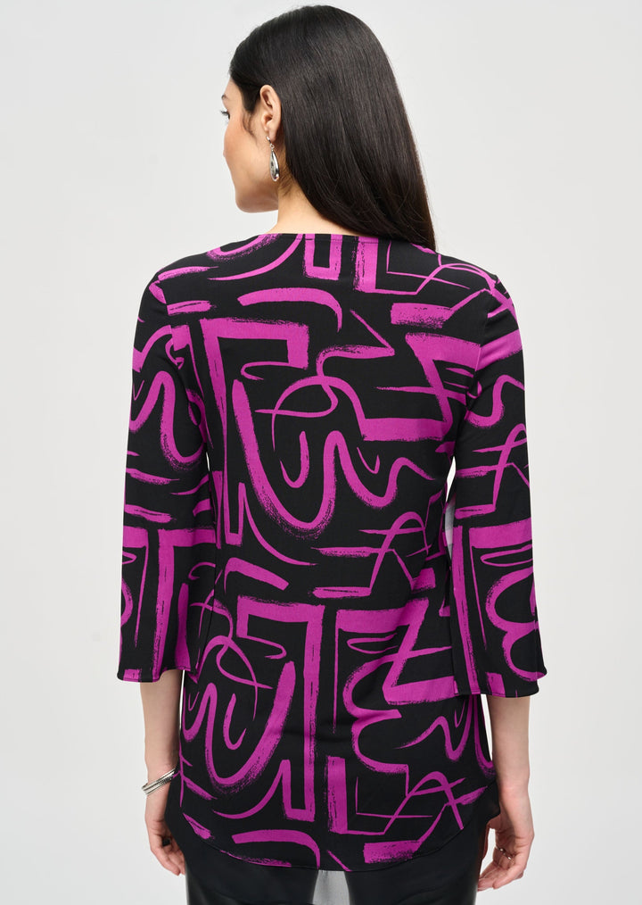 Joseph Ribkoff - Abstract Print Flared Top