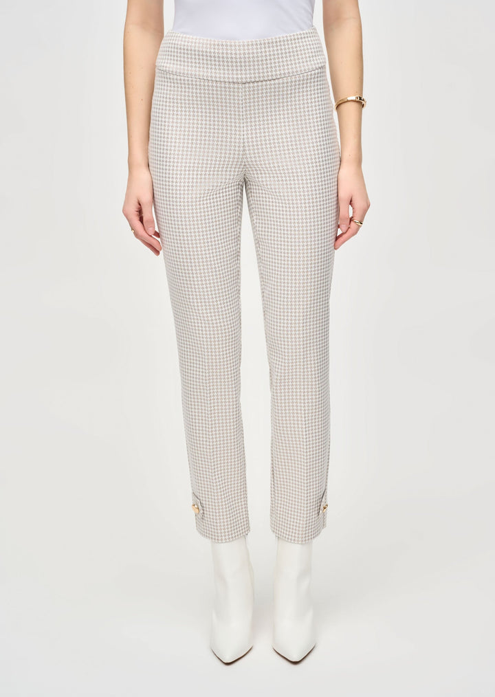 Joseph Ribkoff - Houndstooth Jacquard Slim Fit Pant