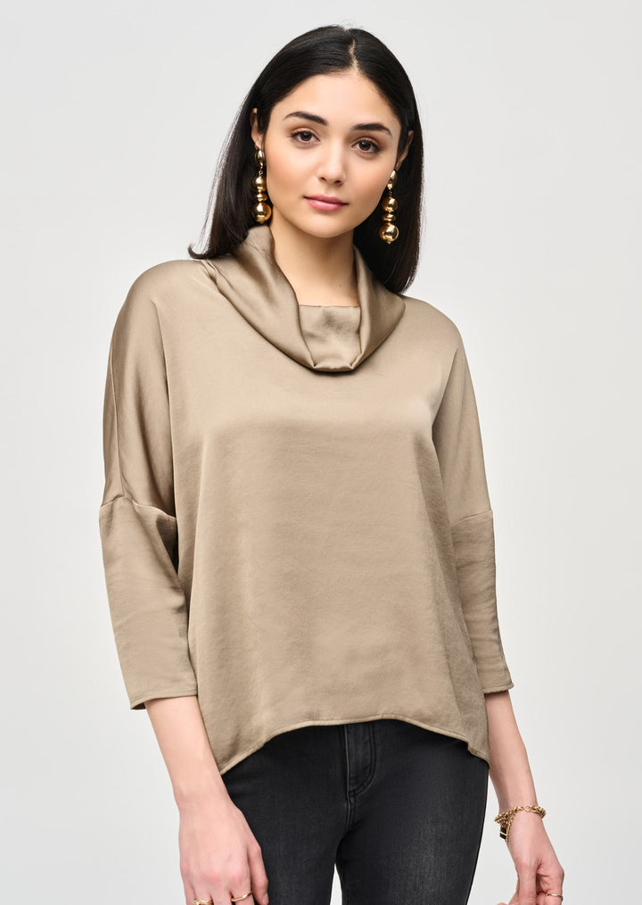 Joseph Ribkoff - Satin Cowl Collar Top