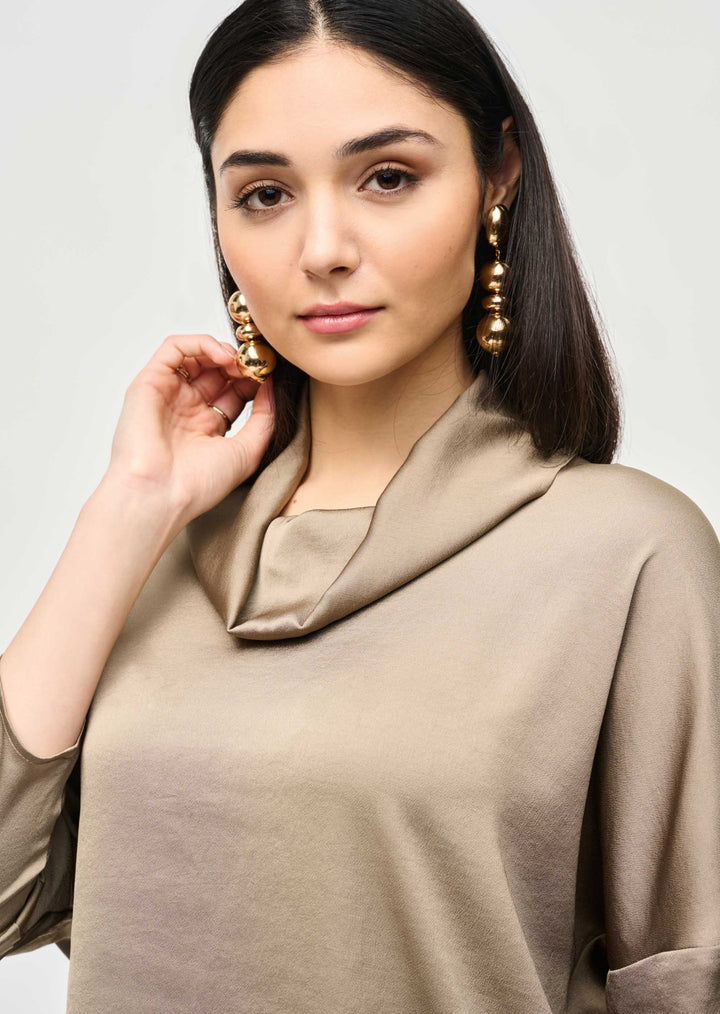 Joseph Ribkoff - Satin Cowl Collar Top