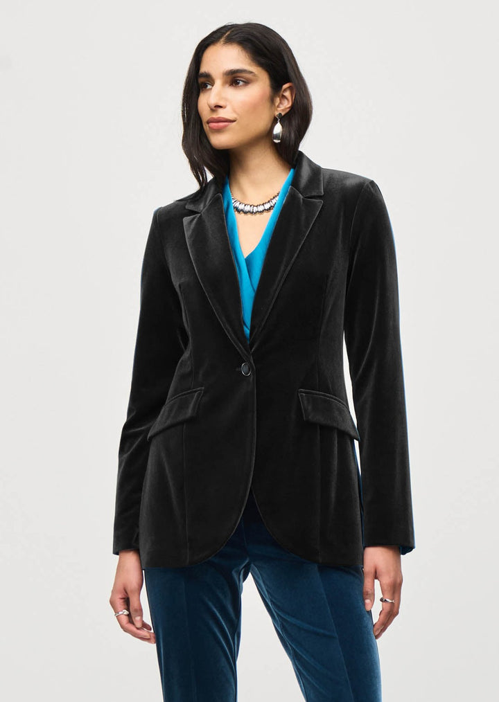 Joseph Ribkoff - Velvet Fitted Blazer