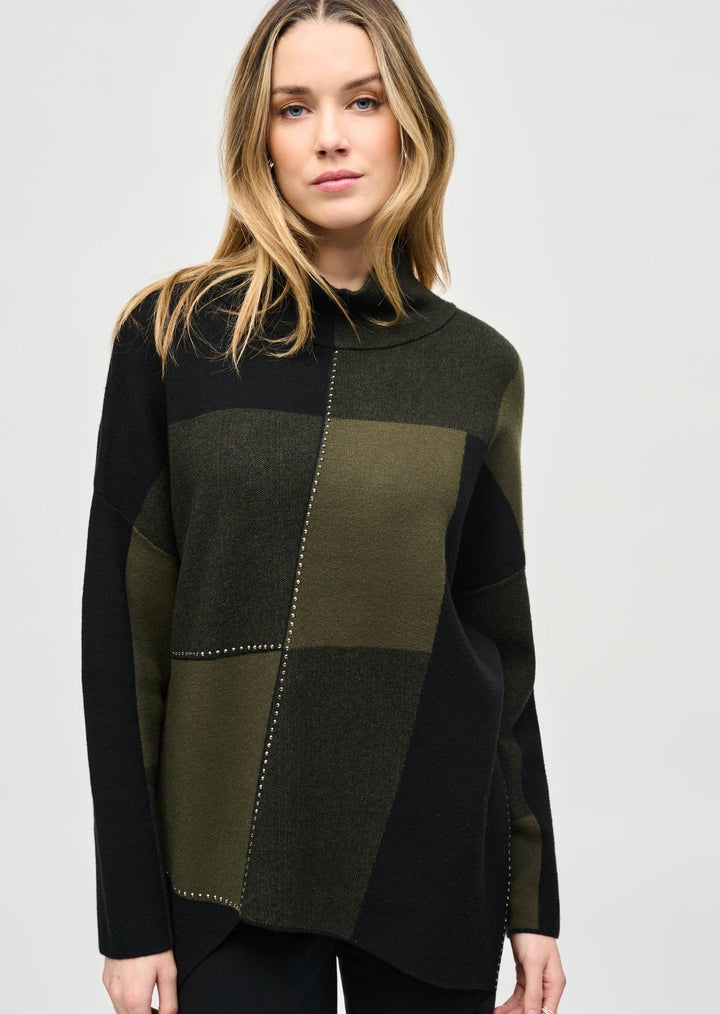 Joseph Ribkoff - Color Block Jaquard Knit Pullover