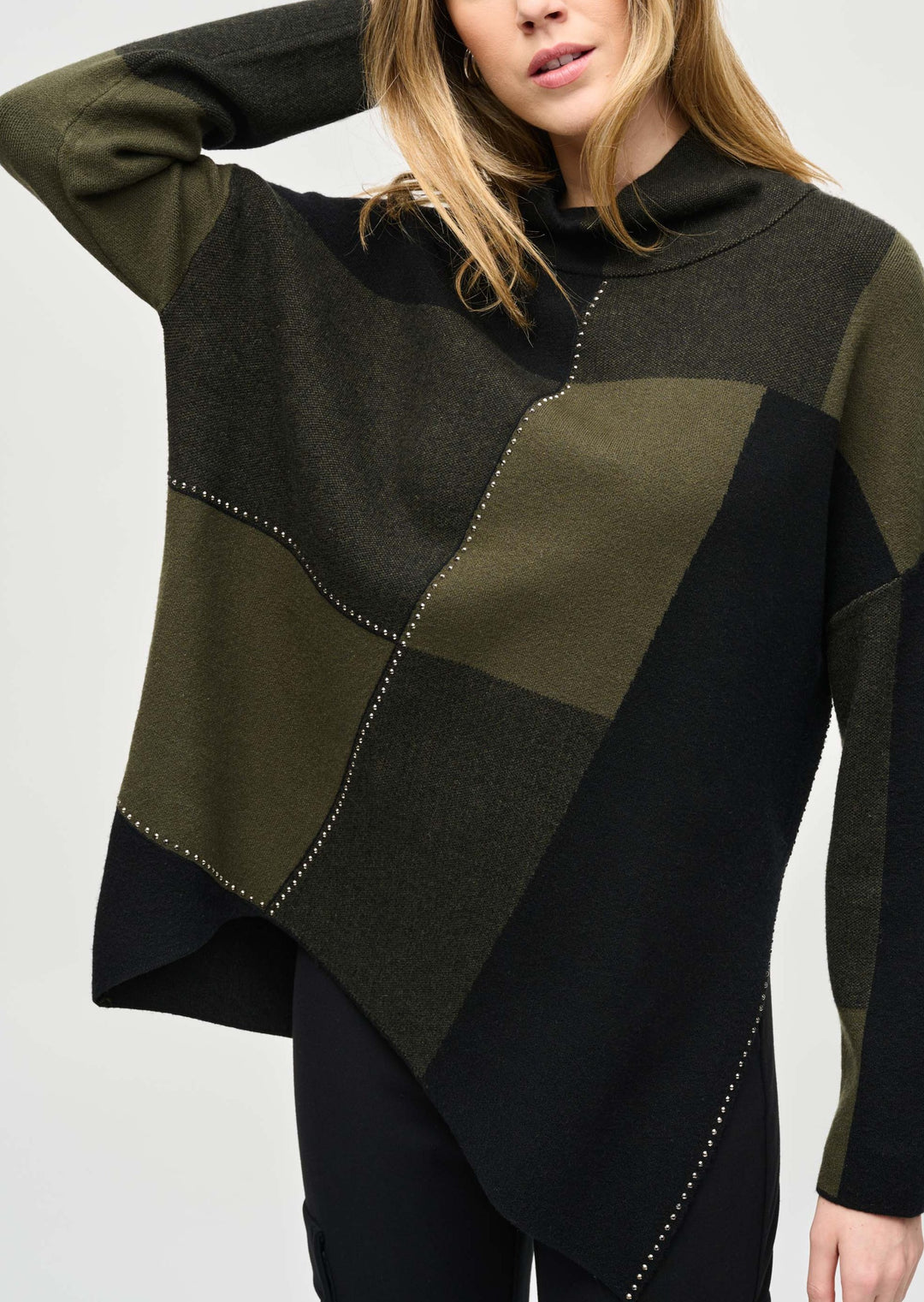 Joseph Ribkoff - Color Block Jaquard Knit Pullover