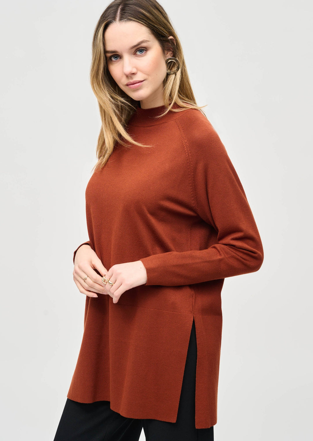 Joseph Ribkoff - Sweater Knit Mock Neck Tunic