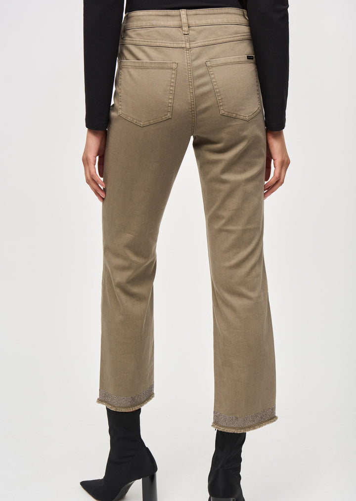 Joseph Ribkoff - Denim Straight Pants with Frayed Hem