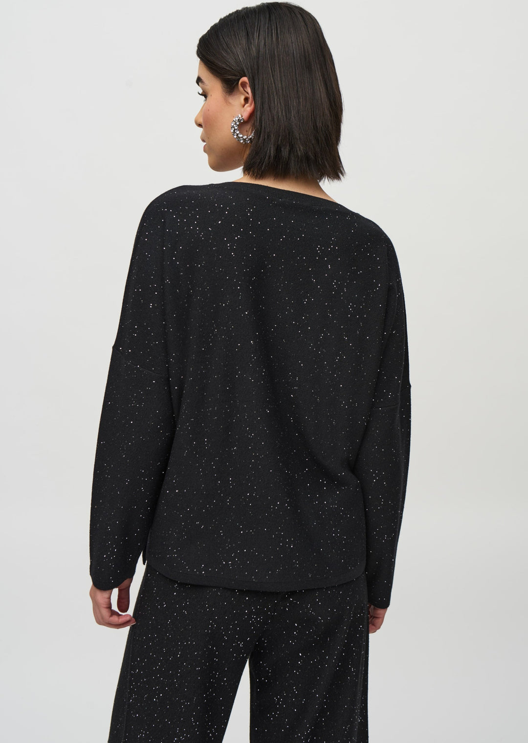 Joseph Ribkoff - Sequined Sweater Knit Boxy Top