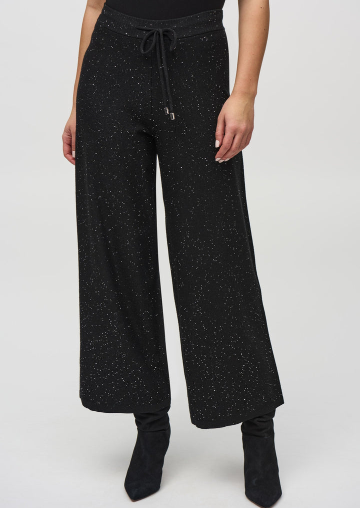 Joseph Ribkoff - Sequined Sweater Knit Culotte Pants