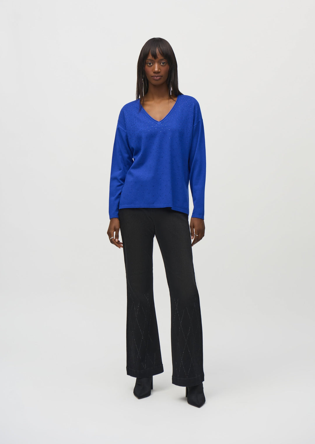 Joseph Ribkoff - Sweater Knit V-Neck Pullover