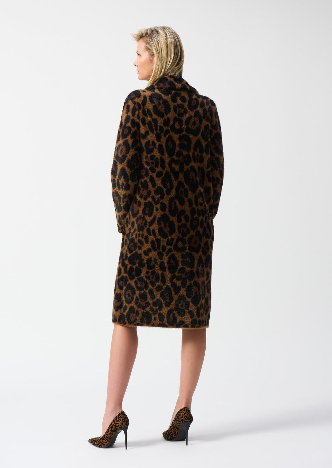 Joseph Ribkoff - Jacquard Sweater Animal Print Coat