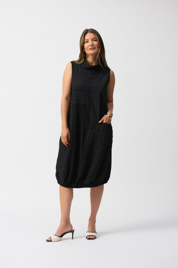 Joseph Ribkoff -  Bubble Jacquard Sleeveless Cocoon Dress