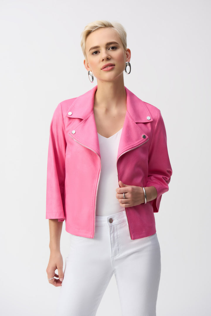 Joseph Ribkoff - Foiled Faux Suede Swing Jacket