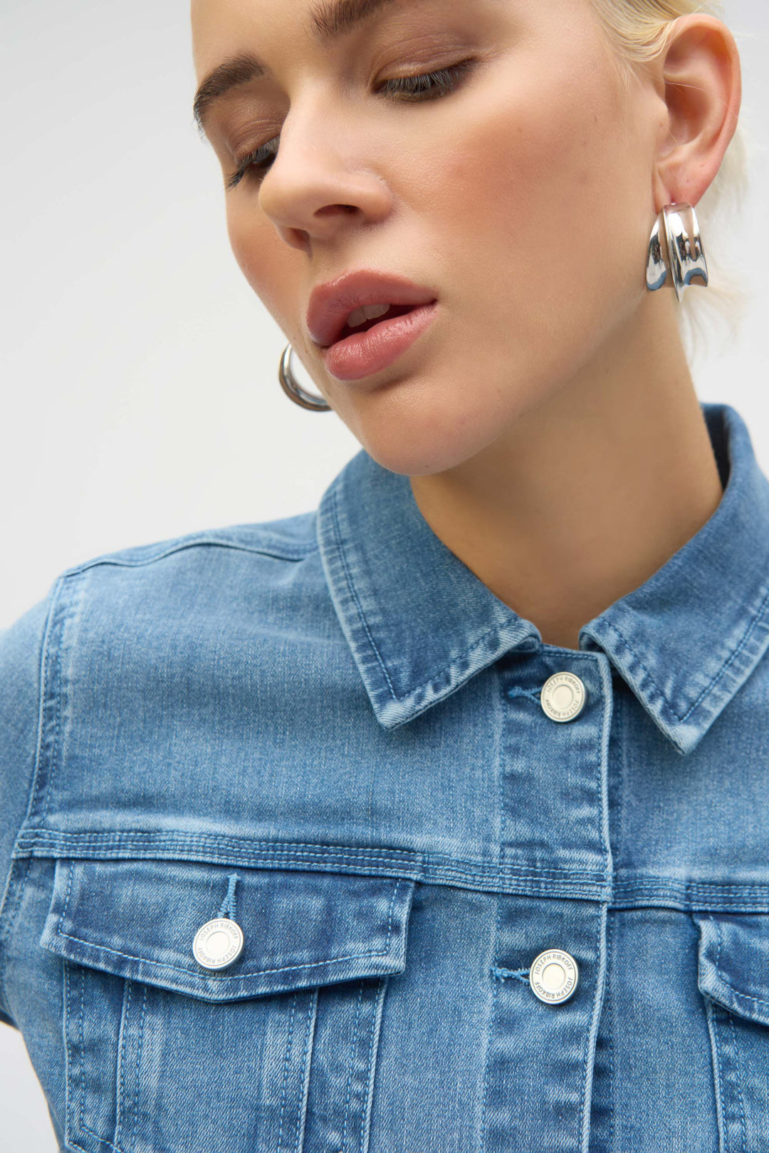 Joseph Ribkoff - Stretch Denim Jacket with Embroidery