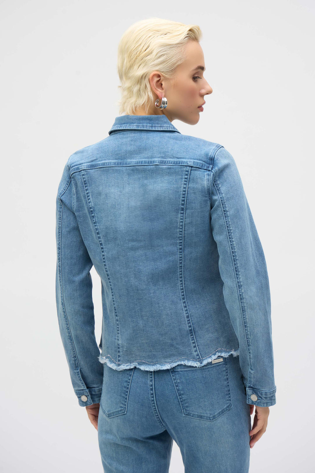 Joseph Ribkoff - Stretch Denim Jacket with Embroidery