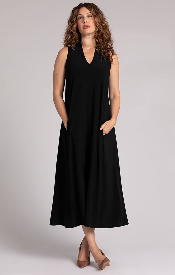 Sympli - PRE ORDER - Sleeveless Deep V Maxi Dress