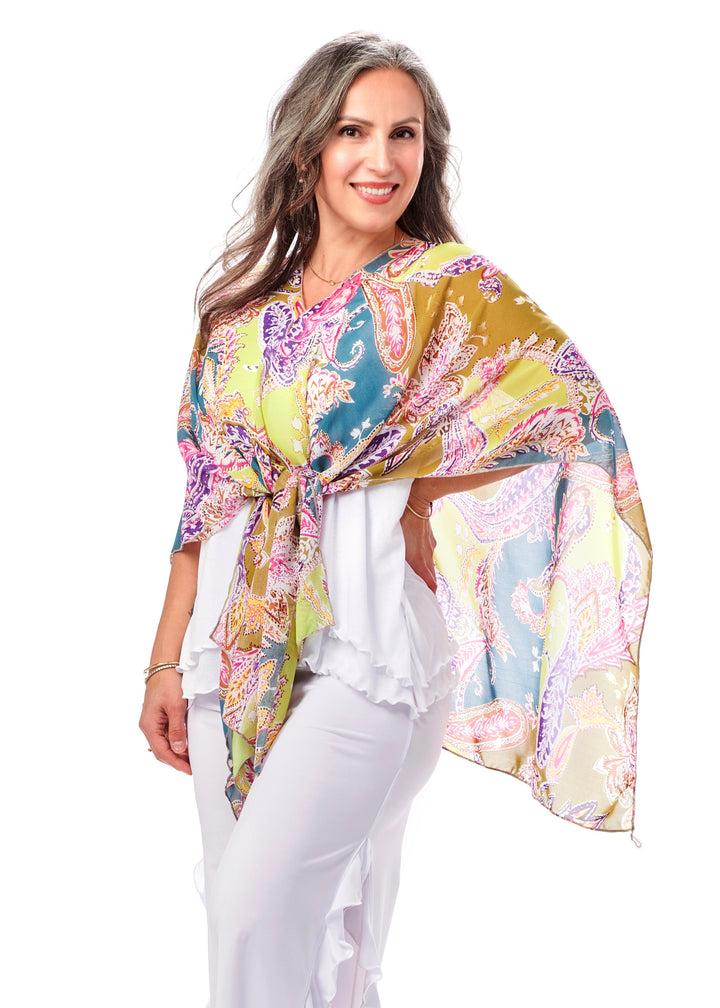 Rapz - Short Floral Poncho