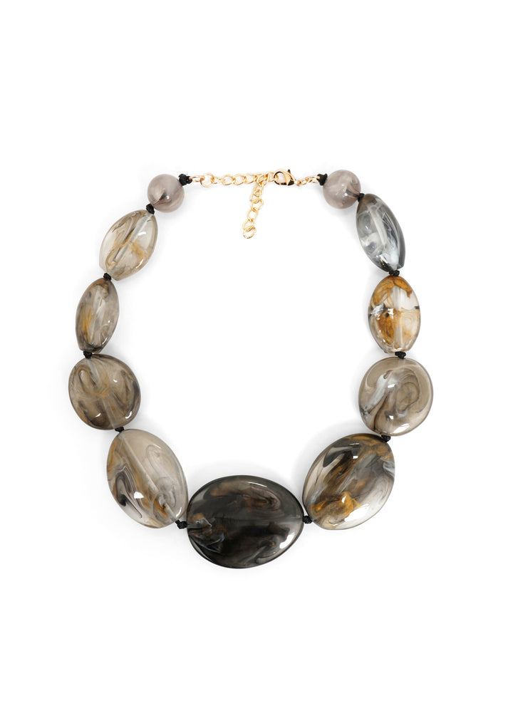 CCB - Frosted Stone Bead Necklace