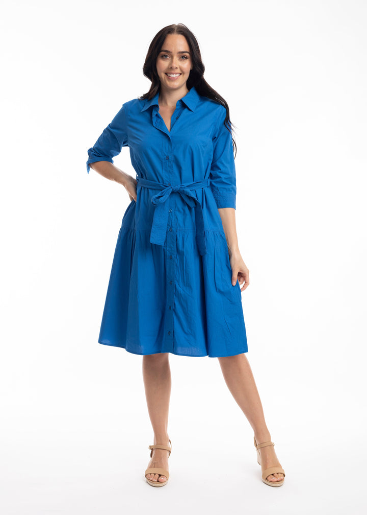 Orientique - Essentials Poplin Button Down Dress with Belt