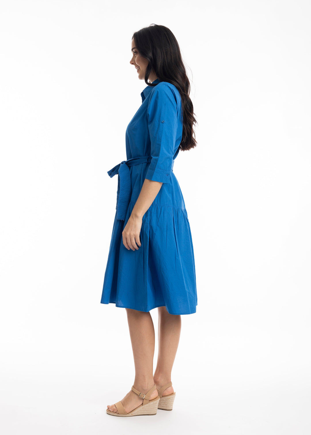 Orientique - Essentials Poplin Button Down Dress with Belt