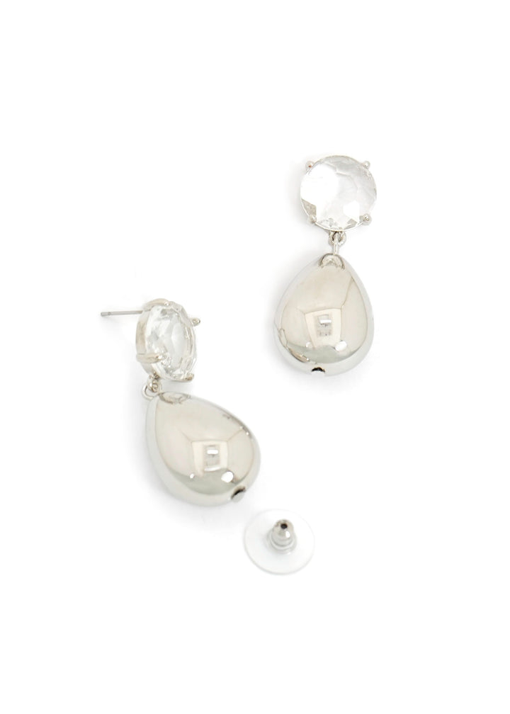 CCB - Smooth Silver Drop Earrings