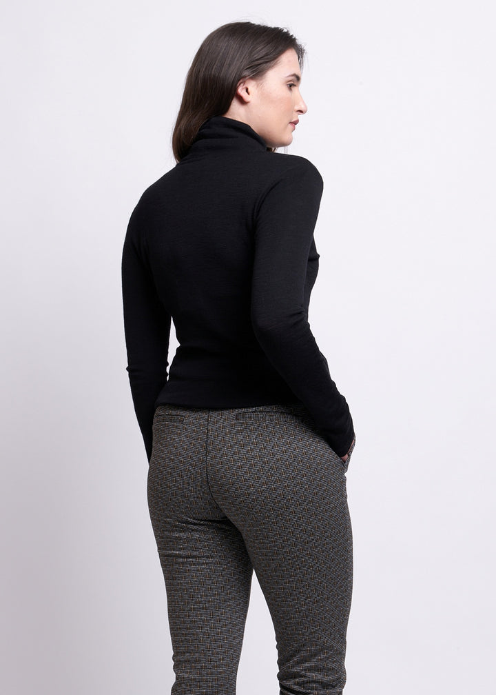 Foil - Fine Merino Polo Neck Top