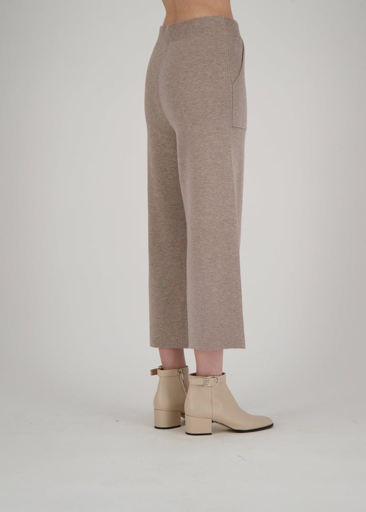 Spanner - Wide Leg Patch Pocket Knit Pant