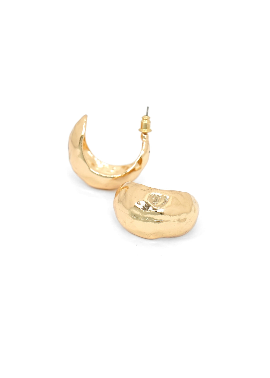 CCB - Chunky Hammered Hoop Earrings