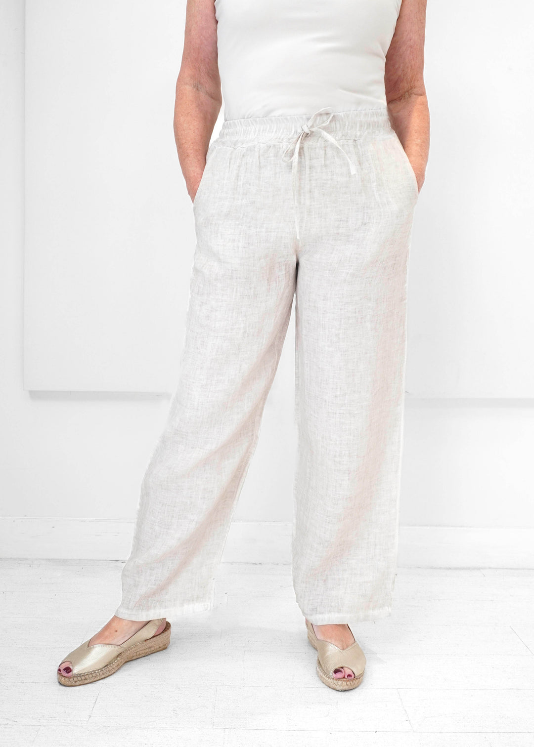 Orange - Cold Wash Linen Pant