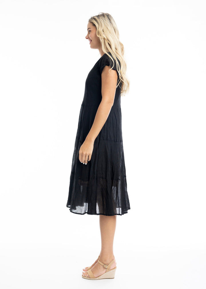 Orientique - Essentials Cotton Gauze Bias Dress with Pockets