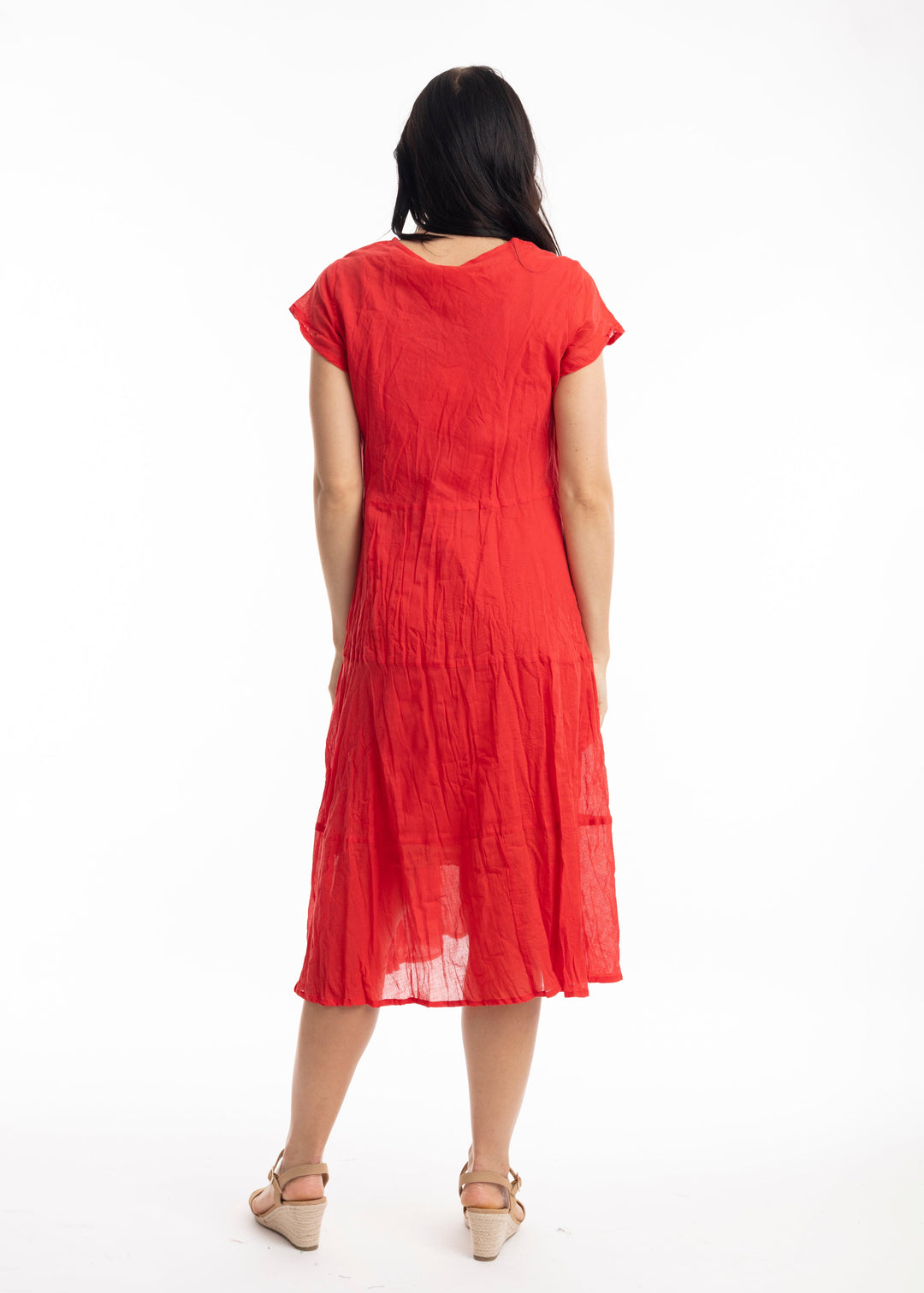 Orientique - Essentials Cotton Gauze Bias Dress with Pockets