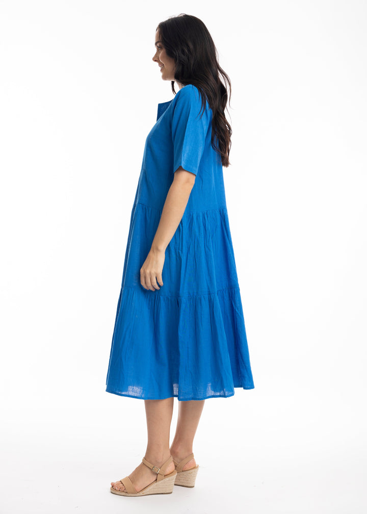 Orientique - Essentials Cotton Slub Layered Midi Dress